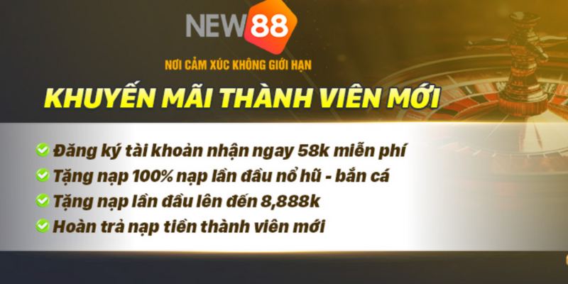 Nạp tiền lần đầu tại nhà cái nhận đến 888.000 VND