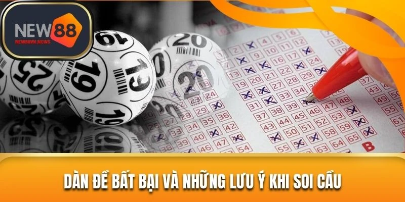 Dàn đề bất bại và những lưu ý khi soi cầu