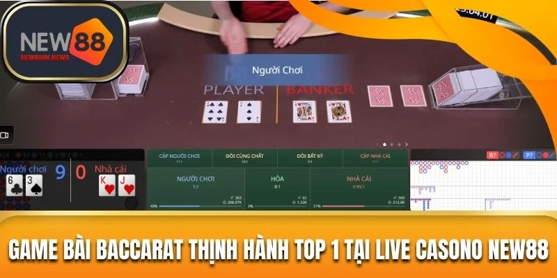 Game bài Baccarat thịnh hành top 1 tại Live Casino New88